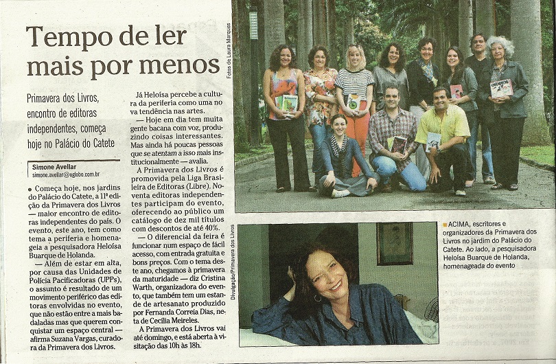 Primavera dos Livros - Li Mendi Jornal O Globo 2012