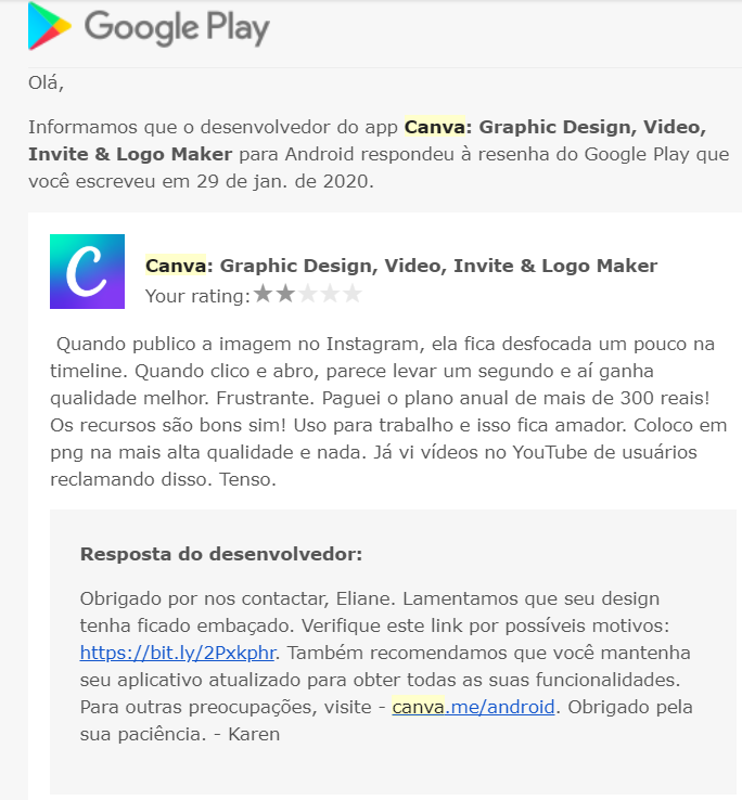 canva perde qualidade da imagem embaçada e desfocada google play