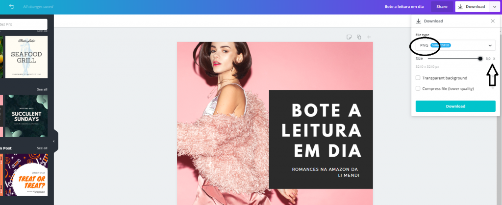 canva perde qualidade da imagem embaçada e desfocada